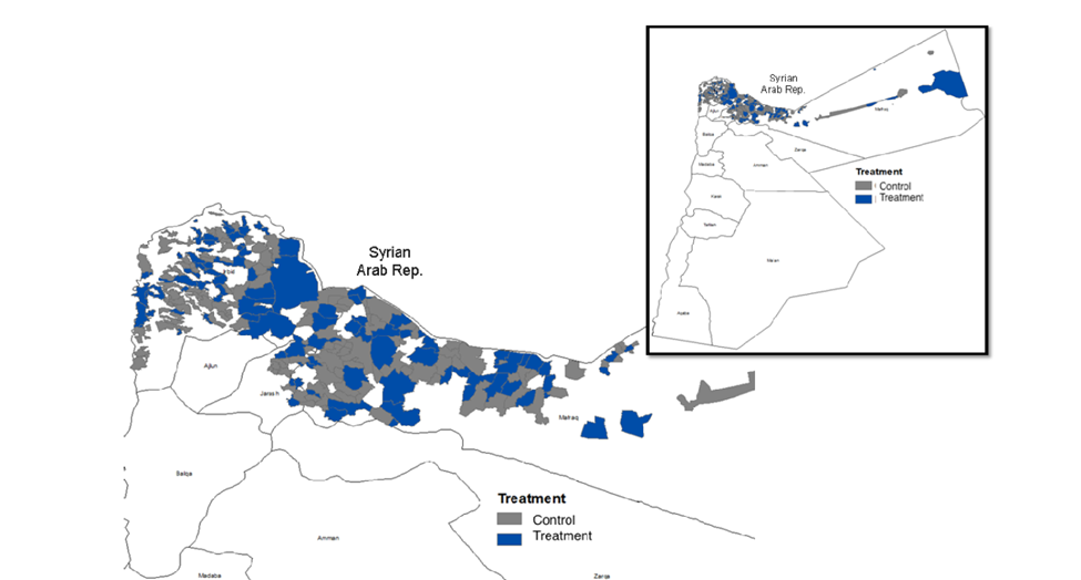 Randomisation at the locality level in Mafraq and Irbid