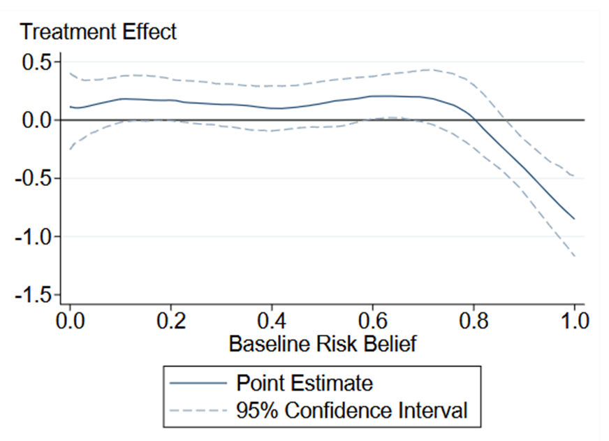 Treatment effects on sexual activity by baseline risk beliefs