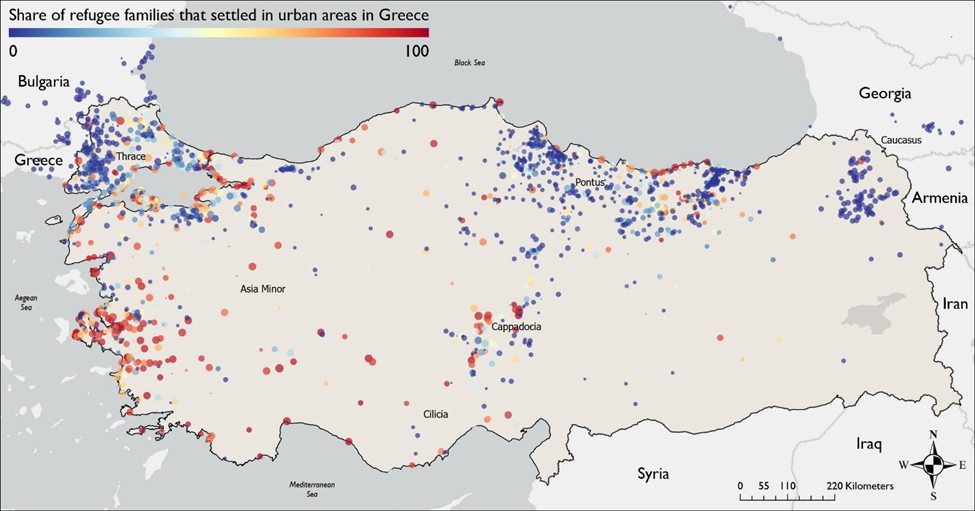 Settlements of Greek-Orthodox refugees in Anatolia