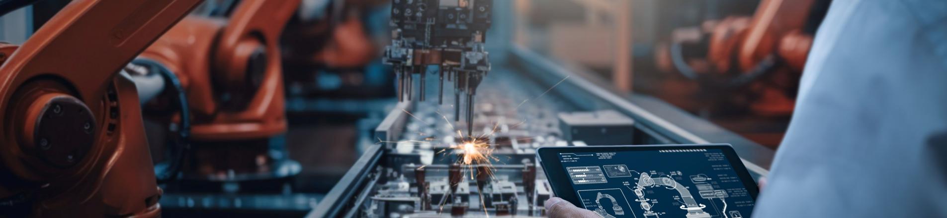 AI technology being used in a factory