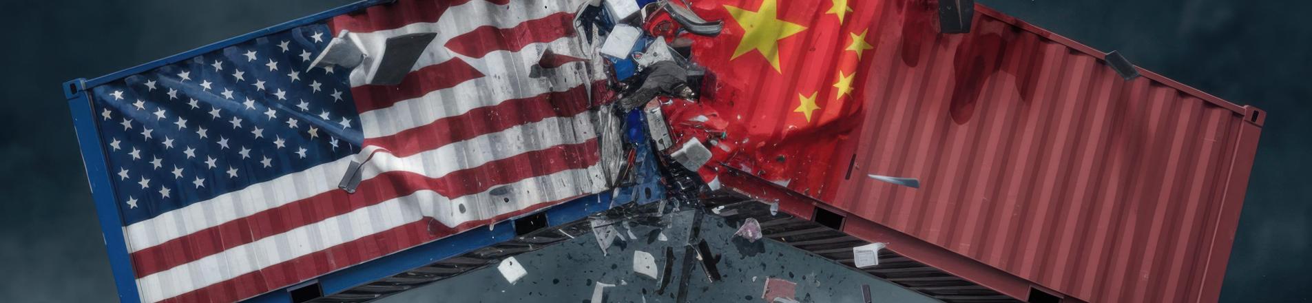 Illustration of US-China trade war