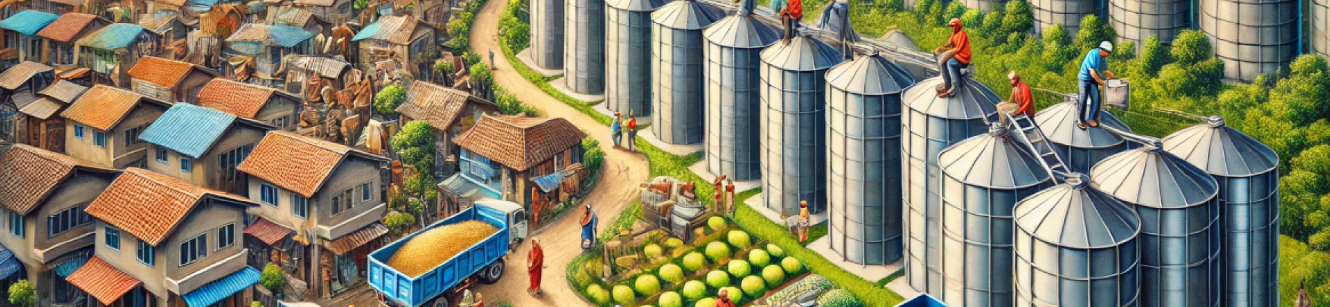 Slum upgrading and grain storage