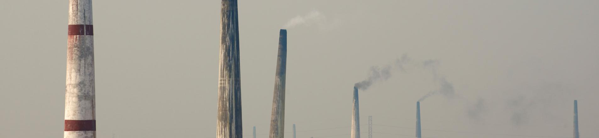 Brick kilns in Dhaka