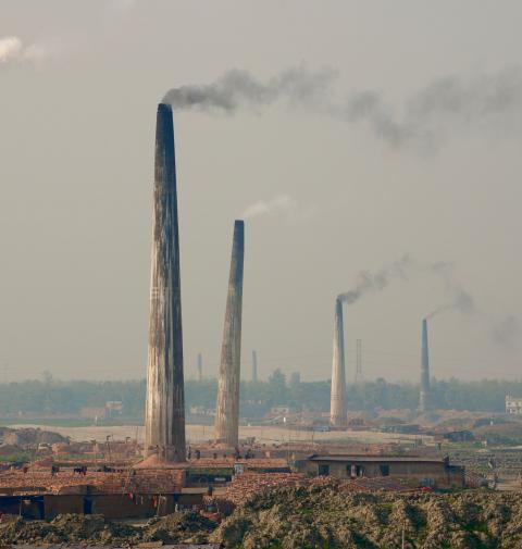 Brick kilns in Dhaka
