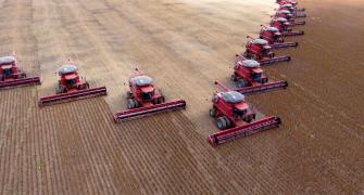 Soy harvesting in Brazil