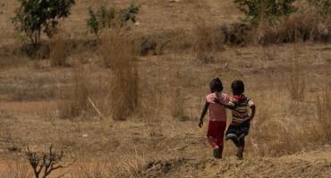 Madagascan girls walking