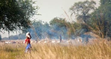 Woman walking south sudan