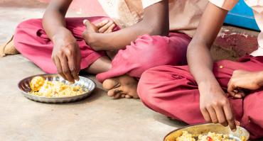 Children eating food