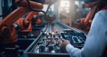 AI technology being used in a factory