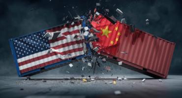 Illustration of US-China trade war