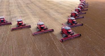 Soy harvesting in Brazil