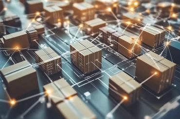 Detailed visualization of a global supply chain
