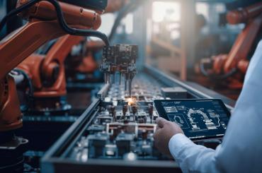 AI technology being used in a factory