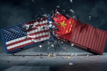 Illustration of US-China trade war