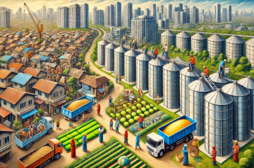 Slum upgrading and grain storage
