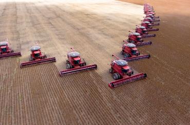 Soy harvesting in Brazil